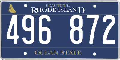 RI license plate 496872