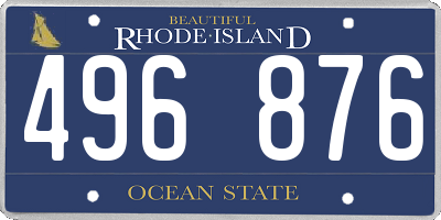 RI license plate 496876