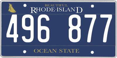 RI license plate 496877