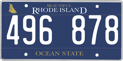 RI license plate 496878