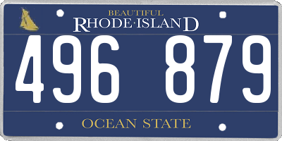 RI license plate 496879