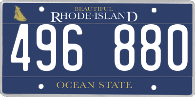 RI license plate 496880