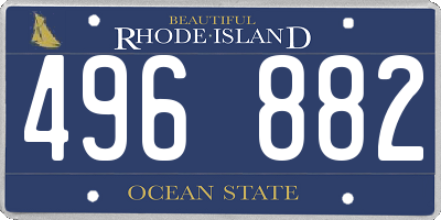 RI license plate 496882