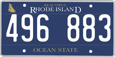 RI license plate 496883