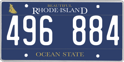 RI license plate 496884