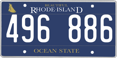 RI license plate 496886