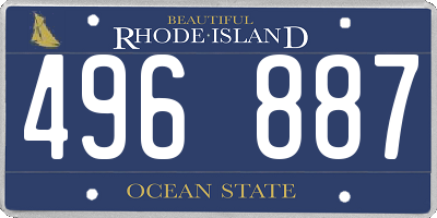 RI license plate 496887