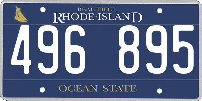 RI license plate 496895