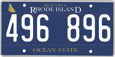 RI license plate 496896