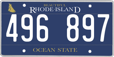 RI license plate 496897