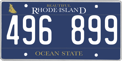 RI license plate 496899