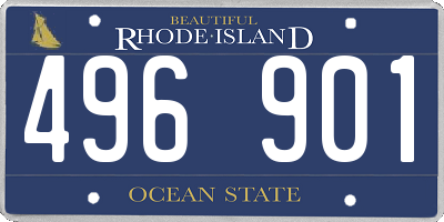 RI license plate 496901