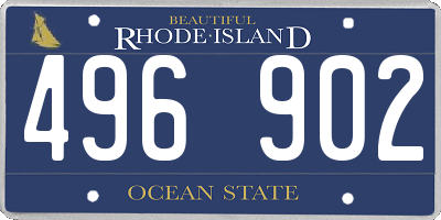 RI license plate 496902