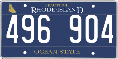RI license plate 496904