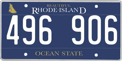 RI license plate 496906