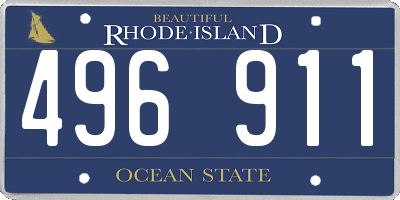 RI license plate 496911