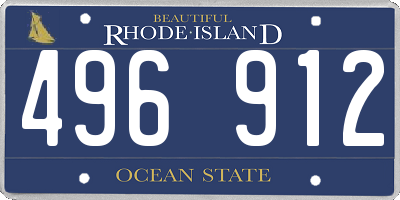 RI license plate 496912