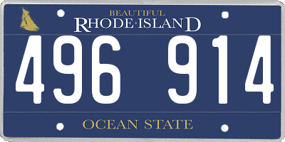 RI license plate 496914