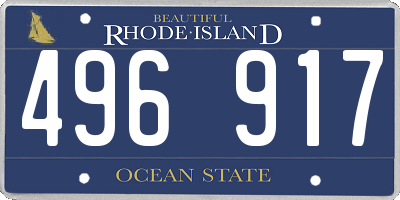 RI license plate 496917