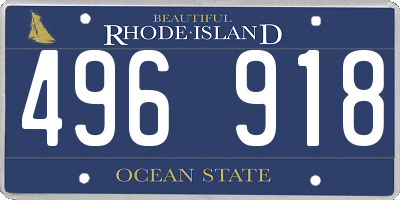RI license plate 496918