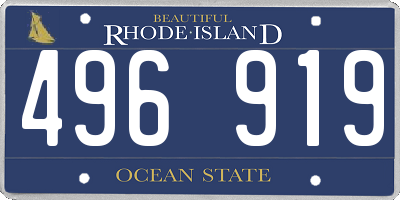 RI license plate 496919