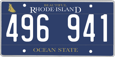 RI license plate 496941