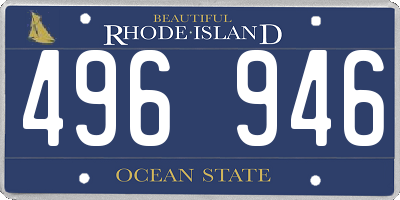RI license plate 496946