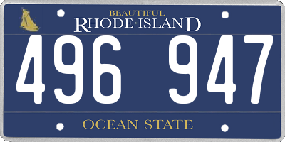 RI license plate 496947