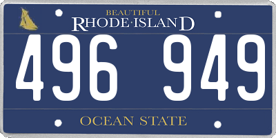 RI license plate 496949