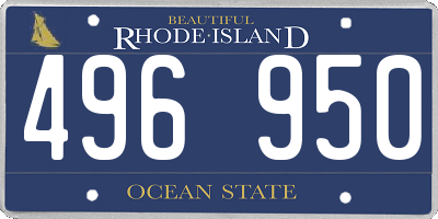 RI license plate 496950