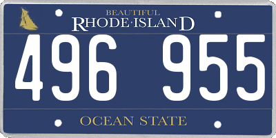 RI license plate 496955