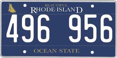 RI license plate 496956