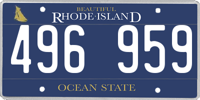 RI license plate 496959