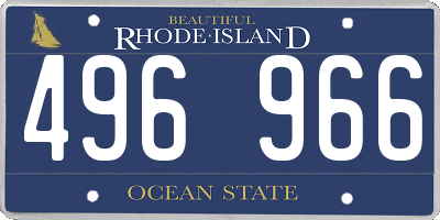 RI license plate 496966