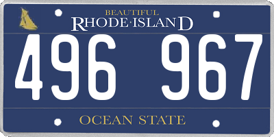 RI license plate 496967