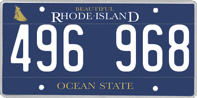 RI license plate 496968