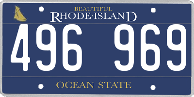 RI license plate 496969