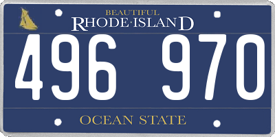 RI license plate 496970