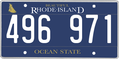 RI license plate 496971