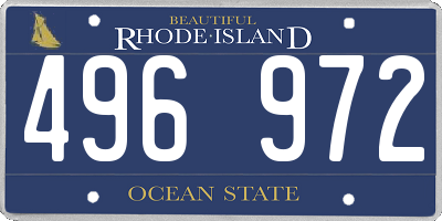 RI license plate 496972