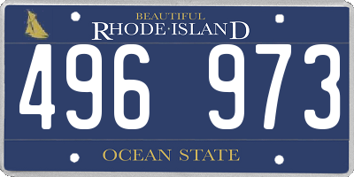 RI license plate 496973
