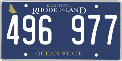 RI license plate 496977