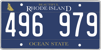 RI license plate 496979