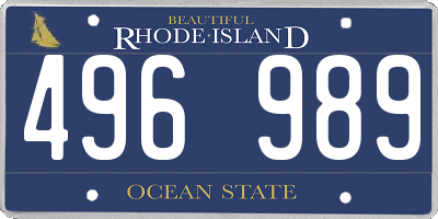 RI license plate 496989