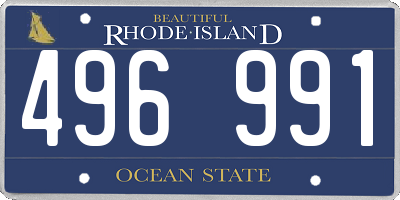 RI license plate 496991
