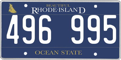 RI license plate 496995