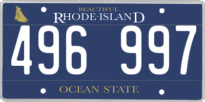 RI license plate 496997