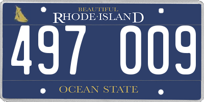 RI license plate 497009