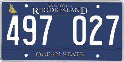 RI license plate 497027