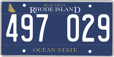 RI license plate 497029